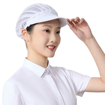 Pălărie din plasă pentru ateliere alimentare, poliester, țesătură twill, model monocrom, stil coreean.