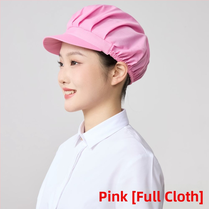 Sieťová čiapka pre potravinárske závody, polyester, twill tkanie, monochromatický vzor, kórejský štýl.