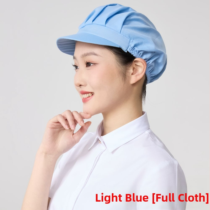 Sieťová čiapka pre potravinárske závody, polyester, twill tkanie, monochromatický vzor, kórejský štýl.