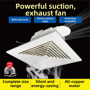 Ventilator de ventilație pentru tavan din gips-carton, bucătărie și baie, puternic și silențios, modelul 300h-01, eficiență energetică nivel 3, telecomandă