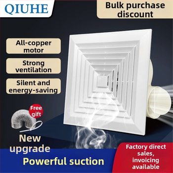 Ventilator de ventilație pentru tavan din gips-carton, bucătărie și baie, puternic și silențios, modelul 300h-01, eficiență energetică nivel 3, telecomandă