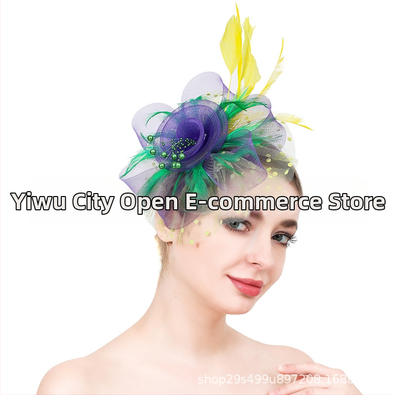 Putnu spalvu matu aksesuārs – oriģinālais dizains, roku darbs, loku stils, personalizācija pieejama.