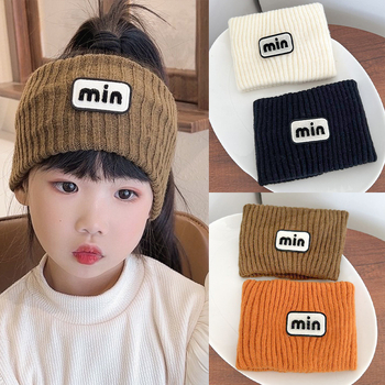 Adītas matu lentes meitenēm - kocku raksts, rudens 2024