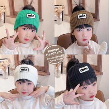 Adītas matu lentes meitenēm - kocku raksts, rudens 2024