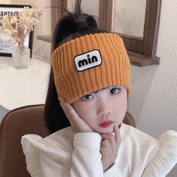 Adītas matu lentes meitenēm - kocku raksts, rudens 2024