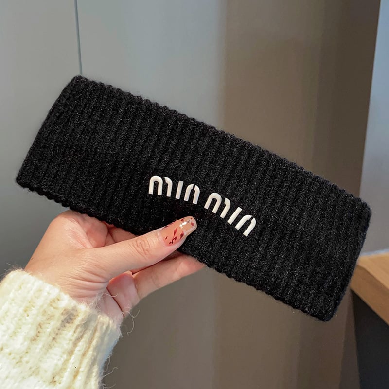 Adītas matu lentes meitenēm - kocku raksts, rudens 2024