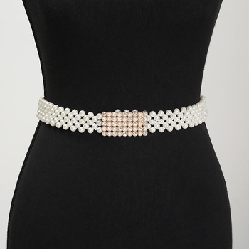 Juosmens grandinė su kristalais, metalo medžiaga, ilgis 60–80 cm, plotis 3 cm, saldus stilius