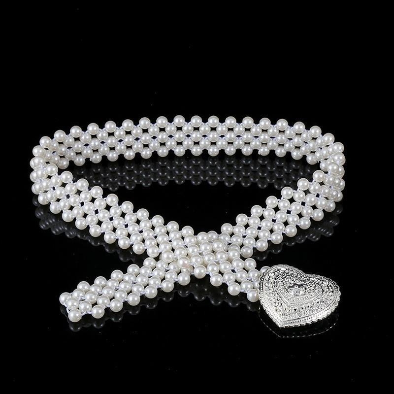 Juosmens grandinė su kristalais, metalo medžiaga, ilgis 60–80 cm, plotis 3 cm, saldus stilius