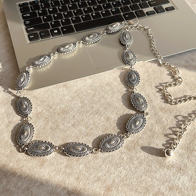 Liemens grandinė – bohemiškas retro etninio stiliaus, korėjietiška versija, tinklinis medžiaga, automatinis užsegimas, rankų darbo karoliukai, pavasaris 2025