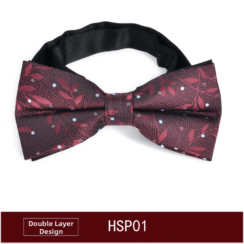 Muški papion, dvostruka jacquard tkanina, ravni vrh, korejski stil, prugasti uzorak (dvostruki jacquard; poliesterska vlakna; prugasti)