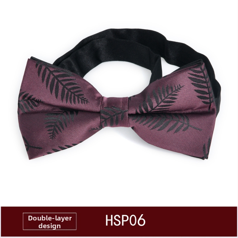 Muški papion, dvostruka jacquard tkanina, ravni vrh, korejski stil, prugasti uzorak (dvostruki jacquard; poliesterska vlakna; prugasti)