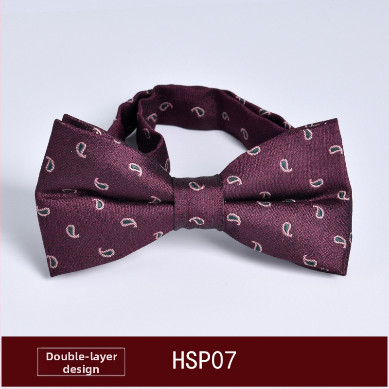 Muški papion, dvostruka jacquard tkanina, ravni vrh, korejski stil, prugasti uzorak (dvostruki jacquard; poliesterska vlakna; prugasti)