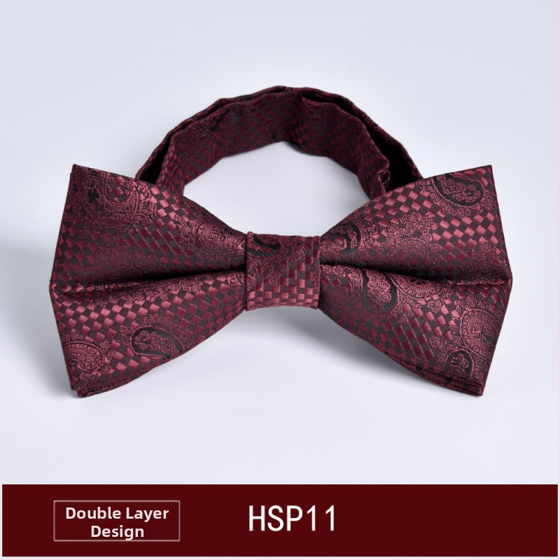 Muški papion, dvostruka jacquard tkanina, ravni vrh, korejski stil, prugasti uzorak (dvostruki jacquard; poliesterska vlakna; prugasti)