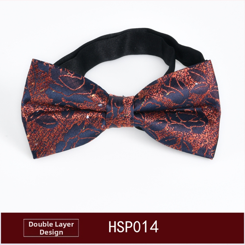 Muški papion, dvostruka jacquard tkanina, ravni vrh, korejski stil, prugasti uzorak (dvostruki jacquard; poliesterska vlakna; prugasti)
