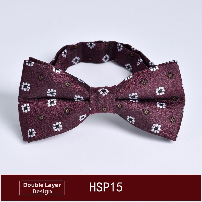 Muški papion, dvostruka jacquard tkanina, ravni vrh, korejski stil, prugasti uzorak (dvostruki jacquard; poliesterska vlakna; prugasti)