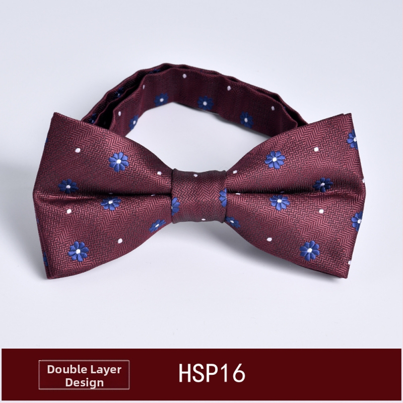 Muški papion, dvostruka jacquard tkanina, ravni vrh, korejski stil, prugasti uzorak (dvostruki jacquard; poliesterska vlakna; prugasti)