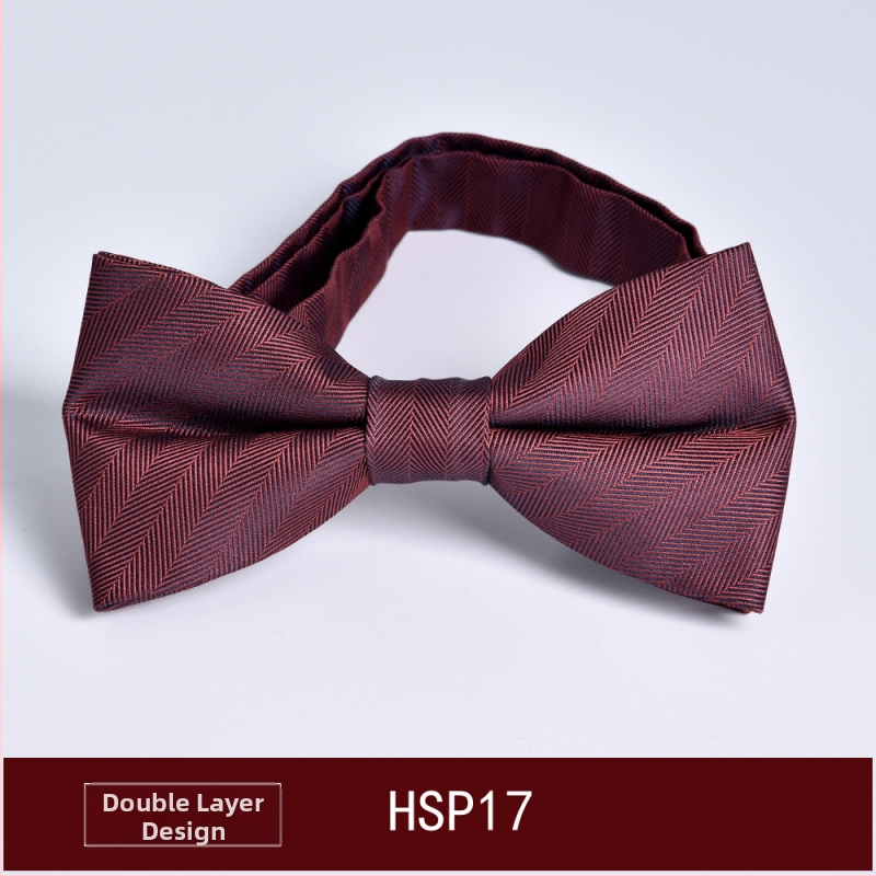 Muški papion, dvostruka jacquard tkanina, ravni vrh, korejski stil, prugasti uzorak (dvostruki jacquard; poliesterska vlakna; prugasti)