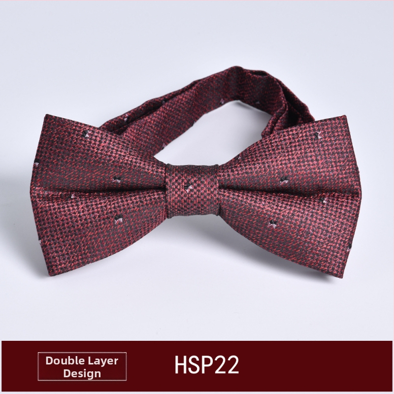 Muški papion, dvostruka jacquard tkanina, ravni vrh, korejski stil, prugasti uzorak (dvostruki jacquard; poliesterska vlakna; prugasti)