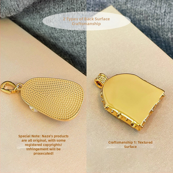 Nala perlų vėrinių pakabukas su dažytu emalu ir alyvos lašų efektu, geometrinė forma