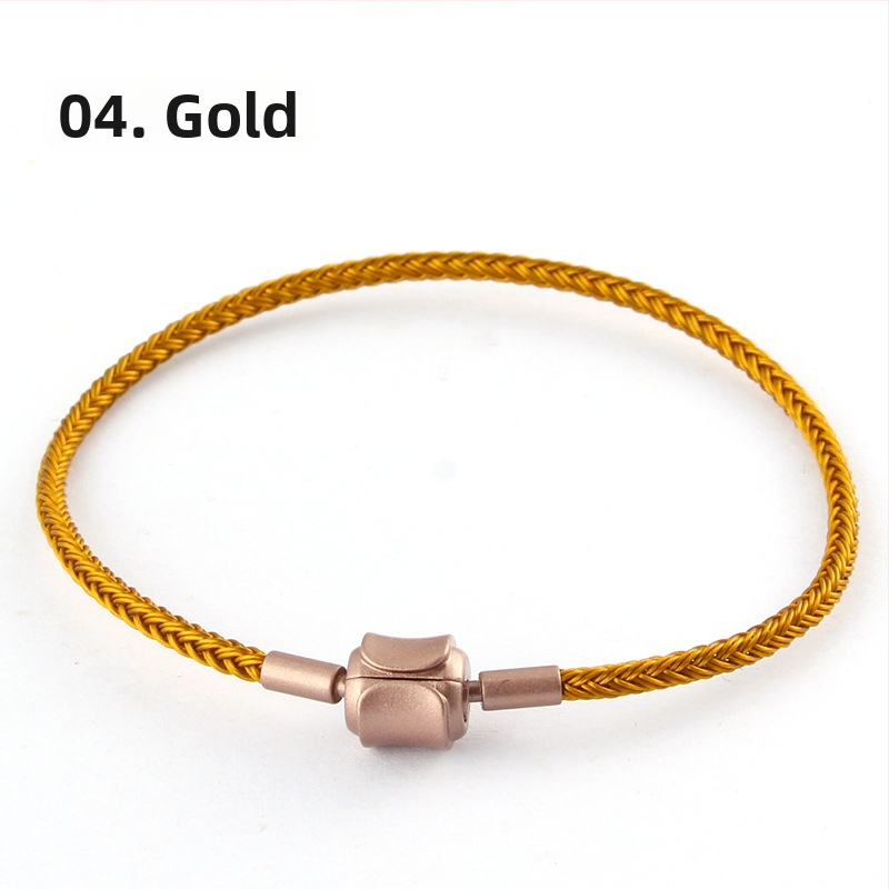 Narukvica od užeta s magnetskom kopčom, bakar/žičano užeta, 3D zlatne perle, elektroplating završni sloj, korejski stil, uzorak osam očiju