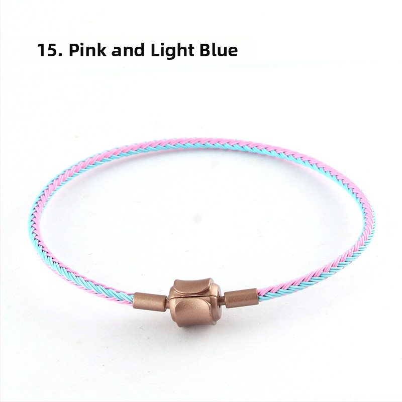Narukvica od užeta s magnetskom kopčom, bakar/žičano užeta, 3D zlatne perle, elektroplating završni sloj, korejski stil, uzorak osam očiju