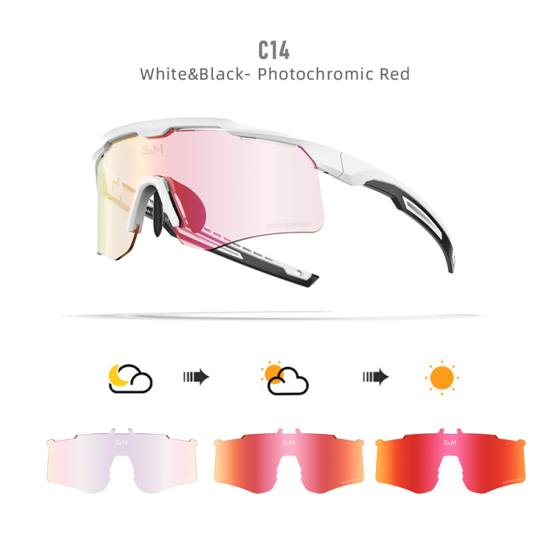 Poliarizuotos dviratininko akiniai S213 – vėjo ir dulkių atsparūs, dienos-nakties dviguba naudojimas, keičiamos lęšiai, suderinami su miope akiniais