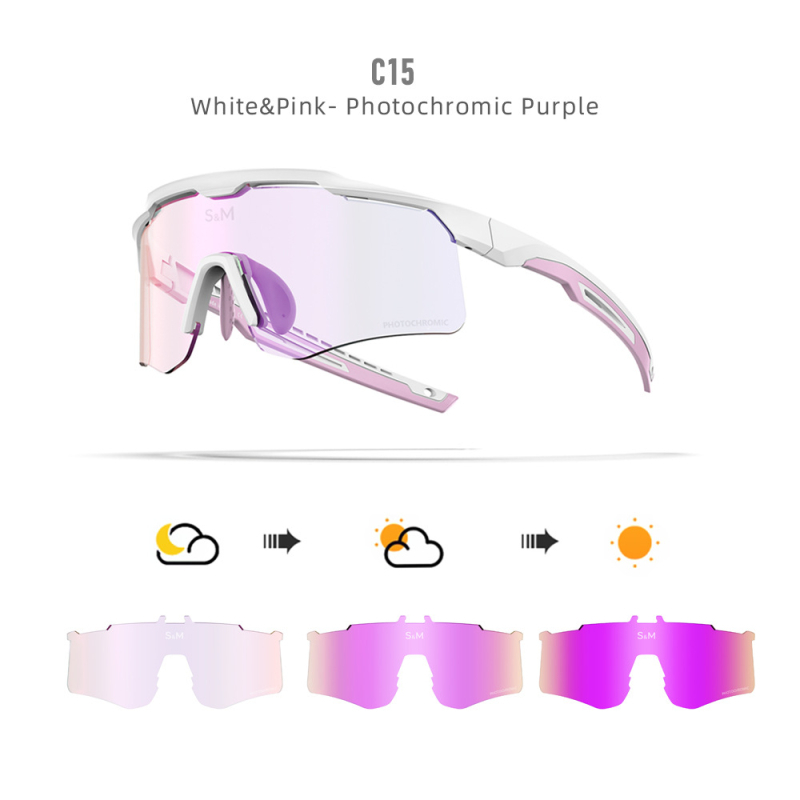 Poliarizuotos dviratininko akiniai S213 – vėjo ir dulkių atsparūs, dienos-nakties dviguba naudojimas, keičiamos lęšiai, suderinami su miope akiniais