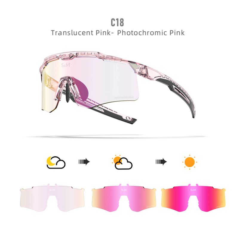 Poliarizuotos dviratininko akiniai S213 – vėjo ir dulkių atsparūs, dienos-nakties dviguba naudojimas, keičiamos lęšiai, suderinami su miope akiniais