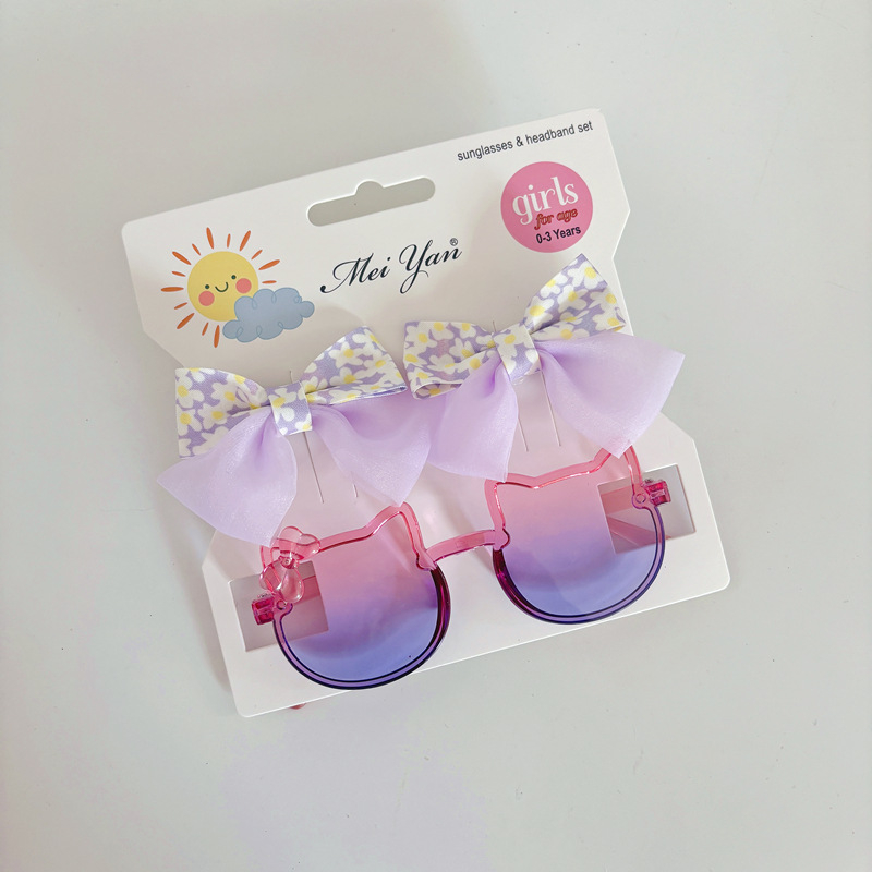 Bērnu saulesbrilles komplekts – nav polarizētas, UV380 aizsardzība, bezrāmju dizains, lēcas AC, rāmis PC, piemērots ceļojumiem, braukšanai, stilam
