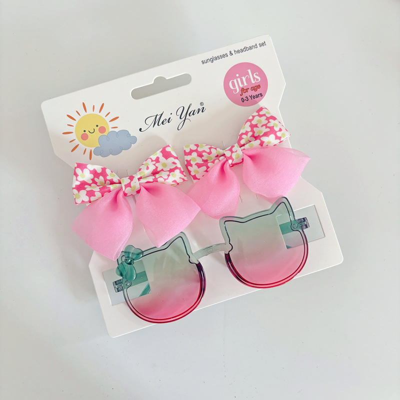 Bērnu saulesbrilles komplekts – nav polarizētas, UV380 aizsardzība, bezrāmju dizains, lēcas AC, rāmis PC, piemērots ceļojumiem, braukšanai, stilam