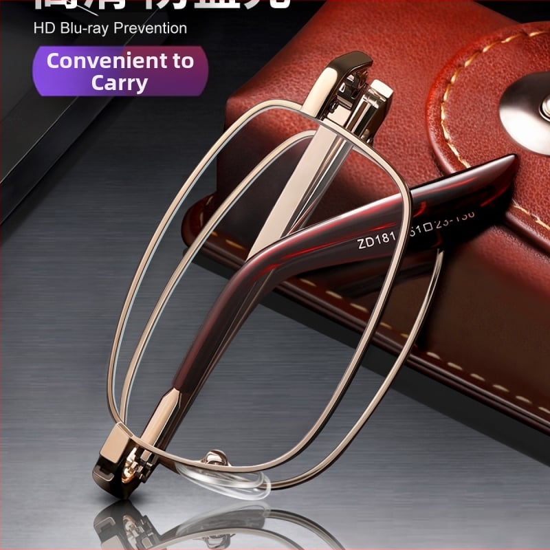 Bezrāmju lasīšanas brilles, akrila lēcas, titāna sakausējuma rāmis, kvadrātveida stils, Pavasaris 2024