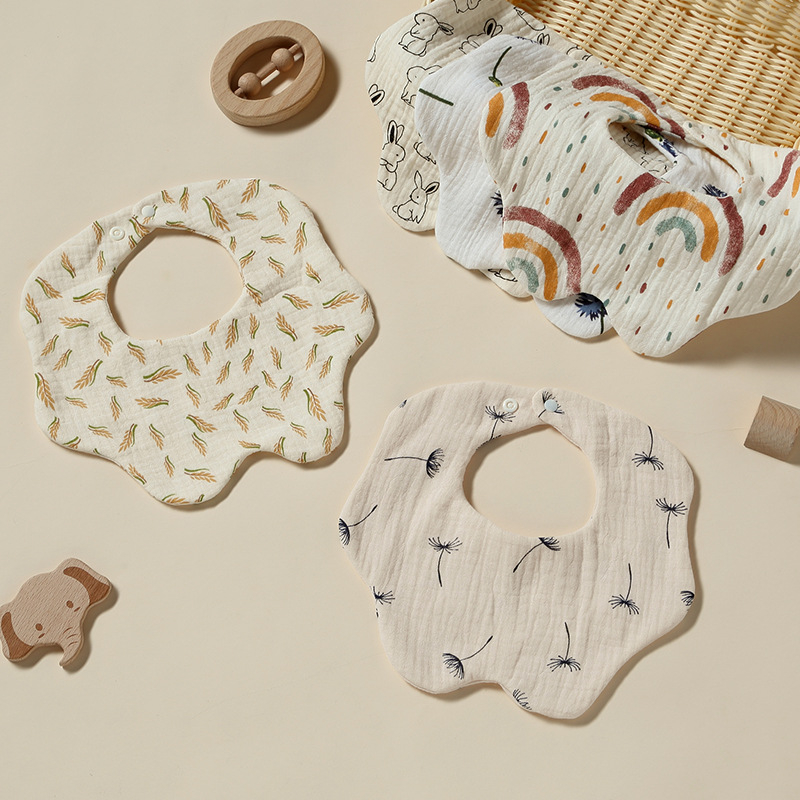 6-slojna gaz bebinski salivarnik, 100% pamuk, upijajući, za novorođenčad, Klasa A