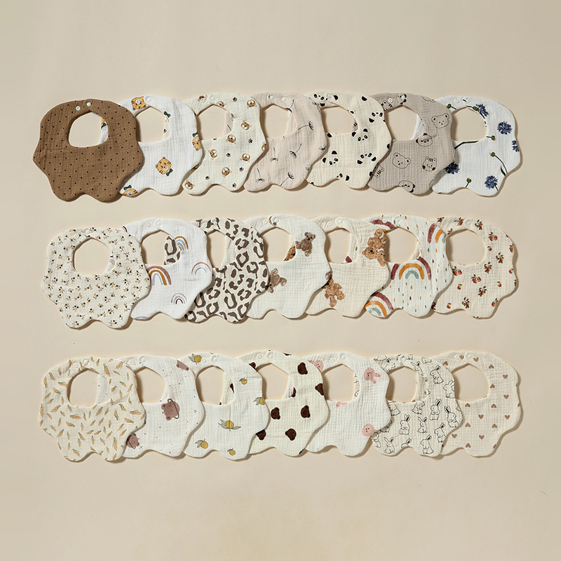 6-slojna gaz bebinski salivarnik, 100% pamuk, upijajući, za novorođenčad, Klasa A