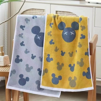 Prosop de față pentru bebeluți, cu model desen animat, din bumbac, absorbant, cusut (Bumbac; 50–80 g; 32s+14s fir)