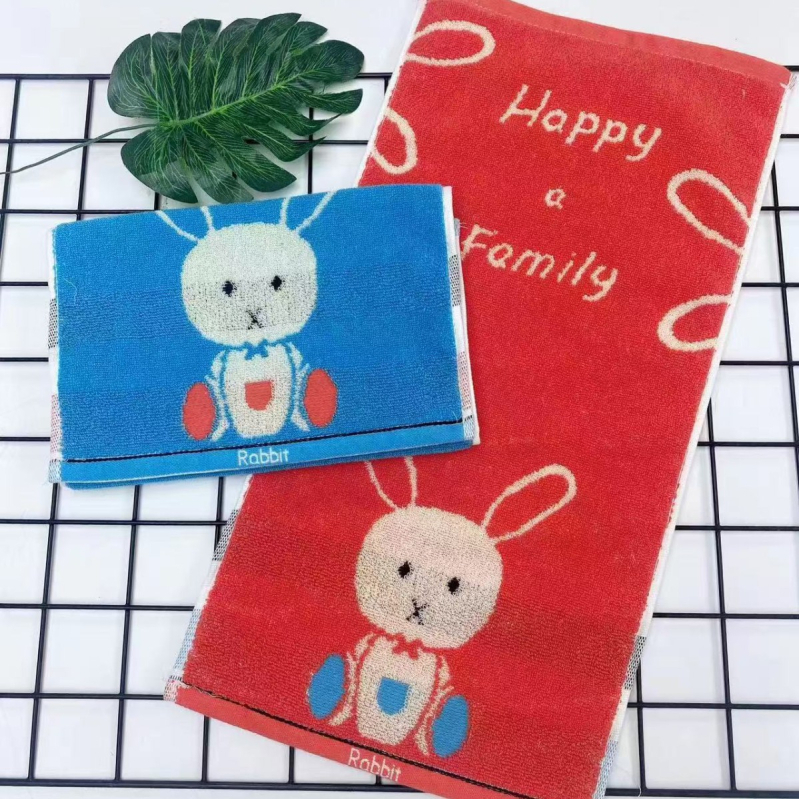 Prosop de față pentru bebeluți, cu model desen animat, din bumbac, absorbant, cusut (Bumbac; 50–80 g; 32s+14s fir)