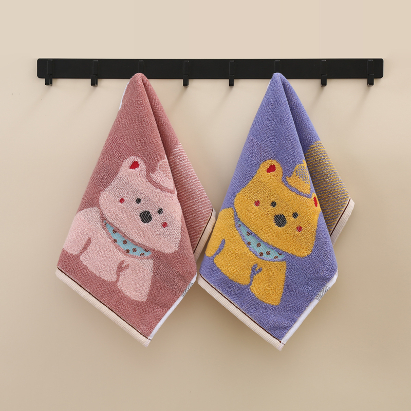 Prosop de față pentru bebeluți, cu model desen animat, din bumbac, absorbant, cusut (Bumbac; 50–80 g; 32s+14s fir)