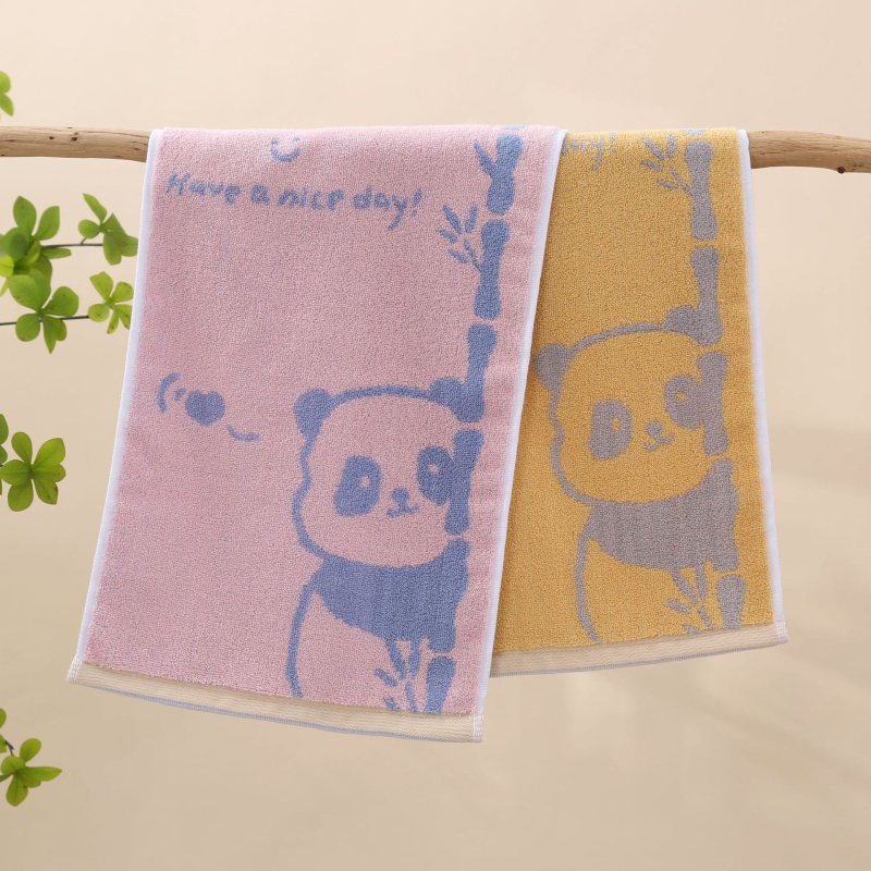 Prosop de față pentru bebeluți, cu model desen animat, din bumbac, absorbant, cusut (Bumbac; 50–80 g; 32s+14s fir)