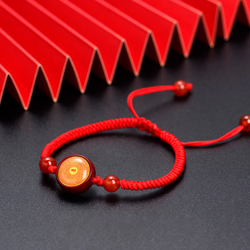 Гривна с Тханга и цинамар, мантра Зелената Тара; ръчно плетена, унисекс, ретро стил литература и изкуство