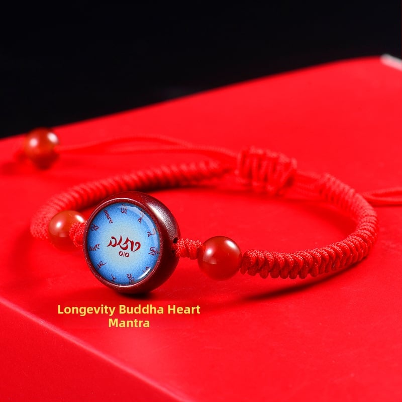 Гривна с Тханга и цинамар, мантра Зелената Тара; ръчно плетена, унисекс, ретро стил литература и изкуство