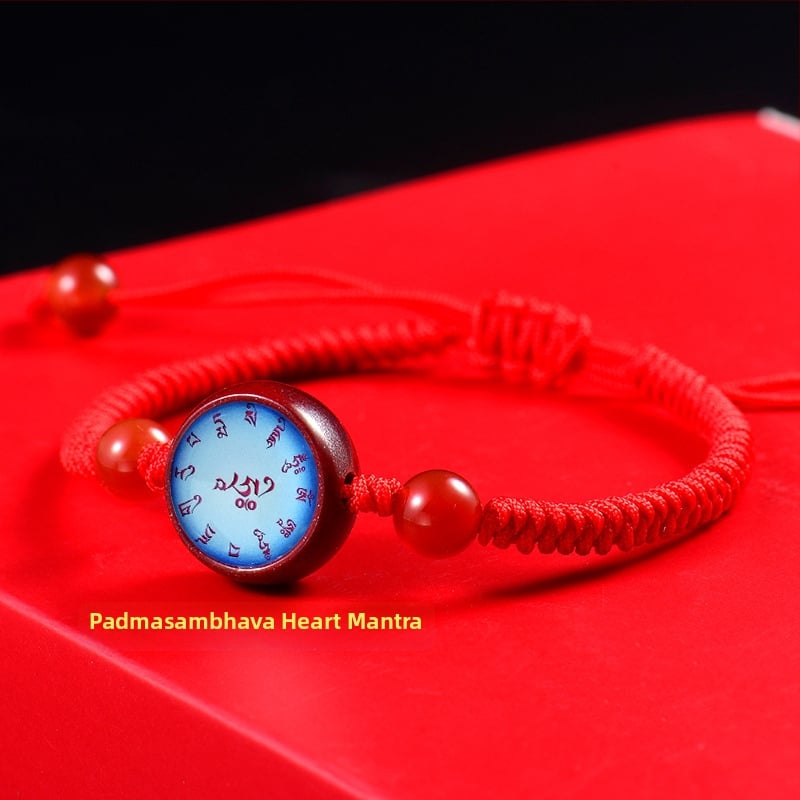 Гривна с Тханга и цинамар, мантра Зелената Тара; ръчно плетена, унисекс, ретро стил литература и изкуство