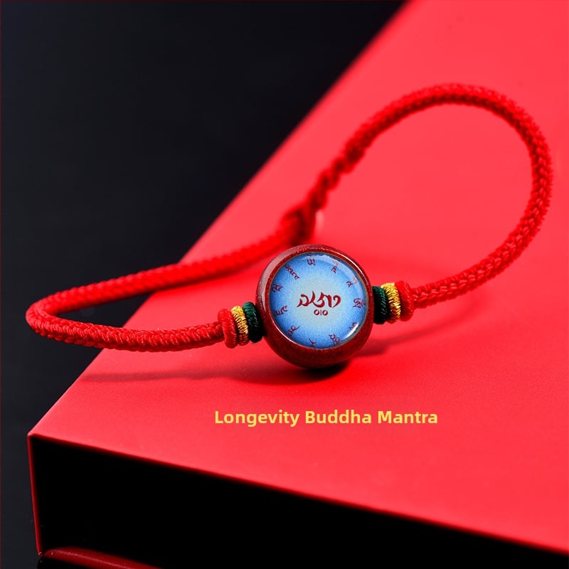 Гривна с Тханга и цинамар, мантра Зелената Тара; ръчно плетена, унисекс, ретро стил литература и изкуство