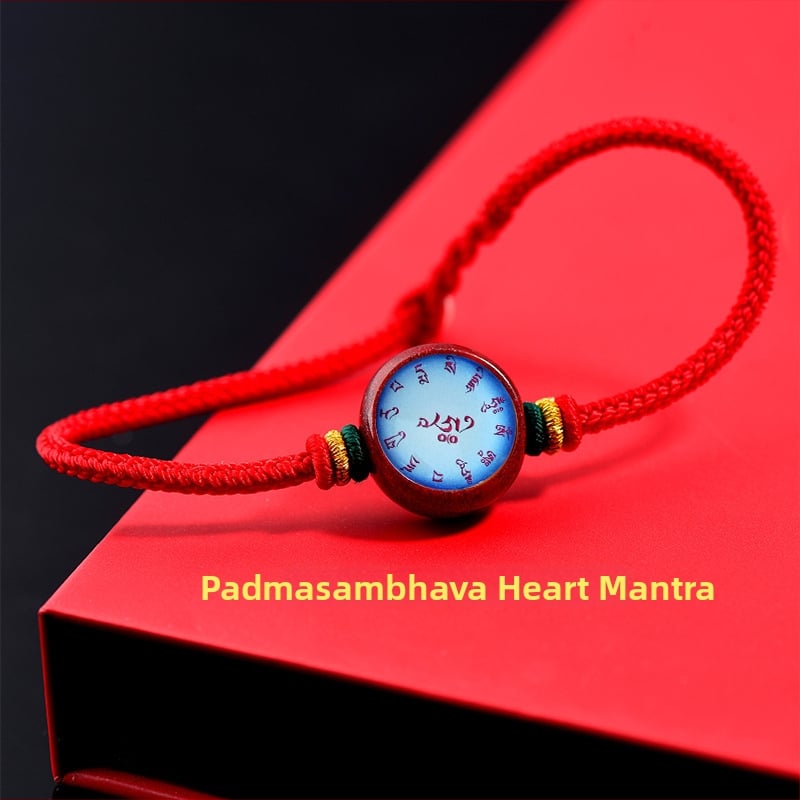 Гривна с Тханга и цинамар, мантра Зелената Тара; ръчно плетена, унисекс, ретро стил литература и изкуство