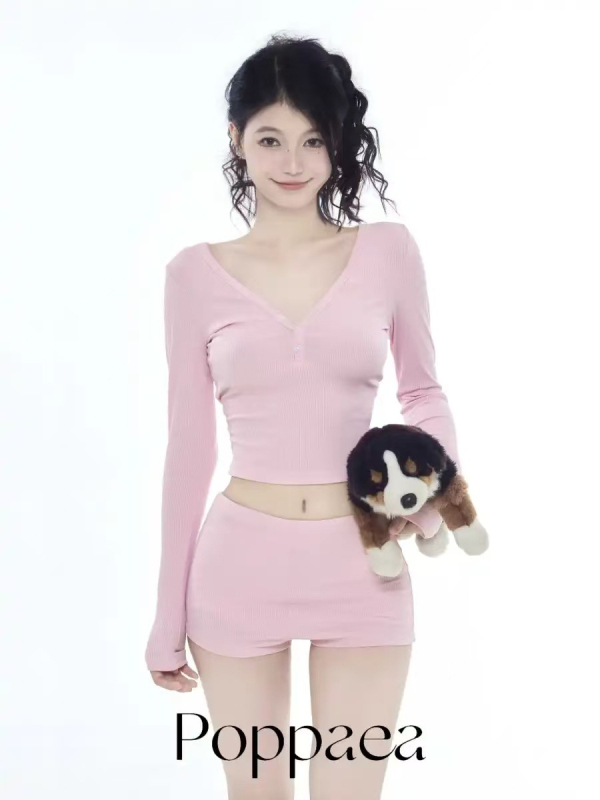 Lányoknak szóló pizsama pántos, Cartoon mintával, vékony anyag, U-alakú gallér — Nyár 2025