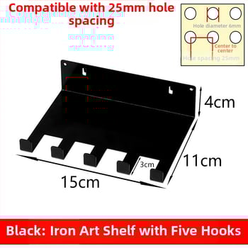 Geležies perforuotos plokštės priedų rinkinys su magnetiniais kabliukais DIY metalinėms saugojimo lentynoms
