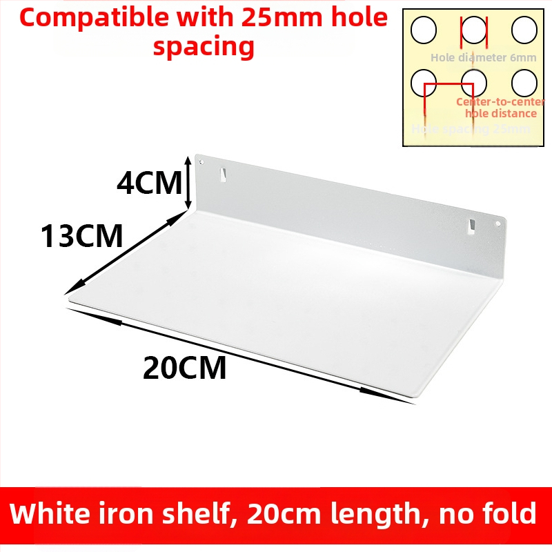 Geležies perforuotos plokštės priedų rinkinys su magnetiniais kabliukais DIY metalinėms saugojimo lentynoms