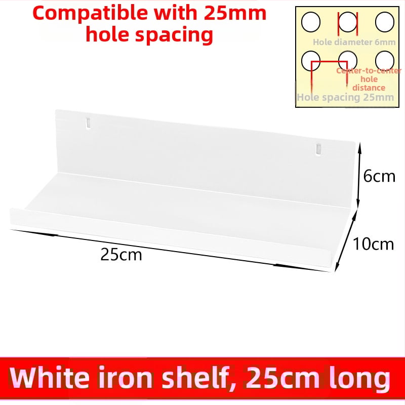 Geležies perforuotos plokštės priedų rinkinys su magnetiniais kabliukais DIY metalinėms saugojimo lentynoms
