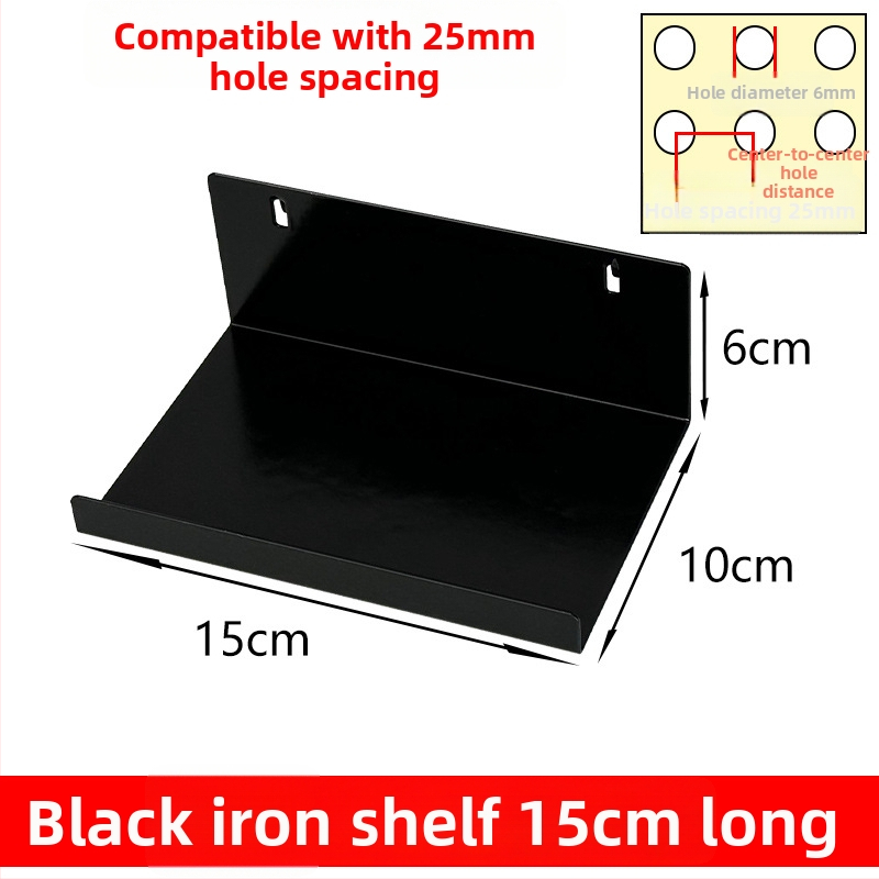 Geležies perforuotos plokštės priedų rinkinys su magnetiniais kabliukais DIY metalinėms saugojimo lentynoms