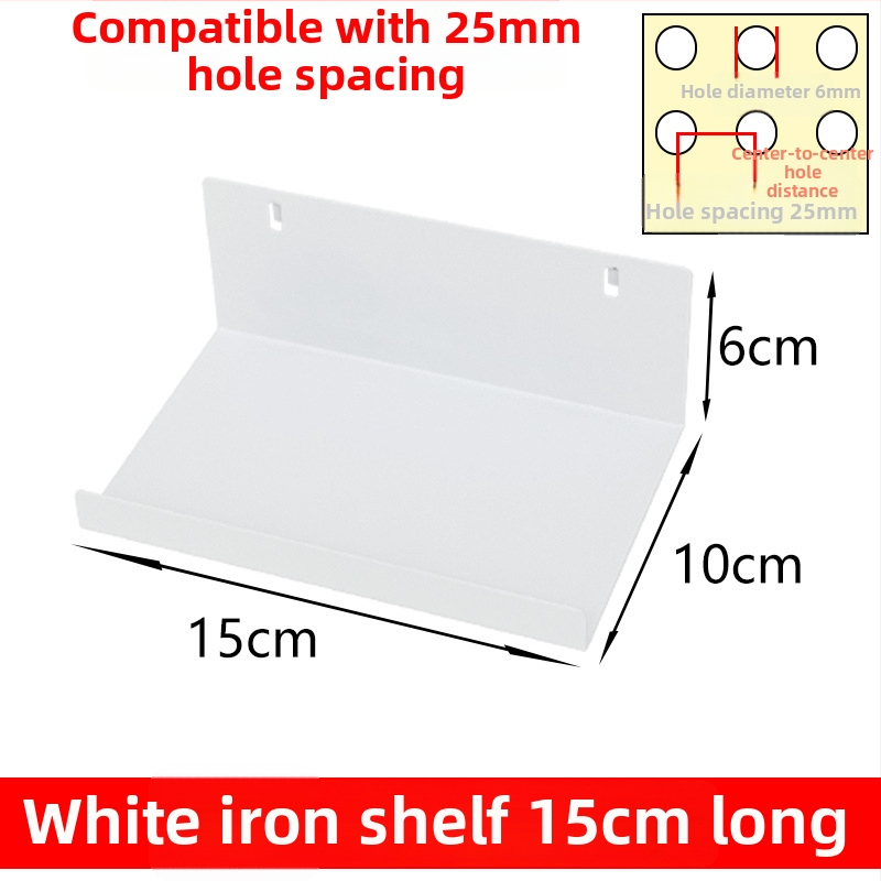 Geležies perforuotos plokštės priedų rinkinys su magnetiniais kabliukais DIY metalinėms saugojimo lentynoms