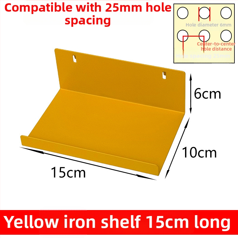 Geležies perforuotos plokštės priedų rinkinys su magnetiniais kabliukais DIY metalinėms saugojimo lentynoms