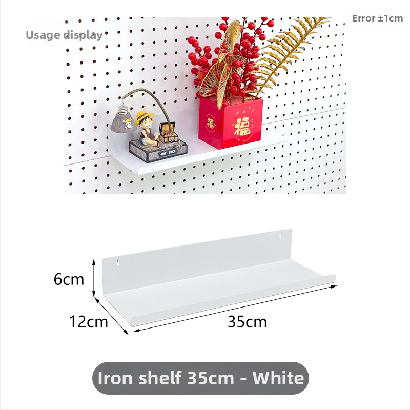 Geležies perforuotos plokštės priedų rinkinys su magnetiniais kabliukais DIY metalinėms saugojimo lentynoms